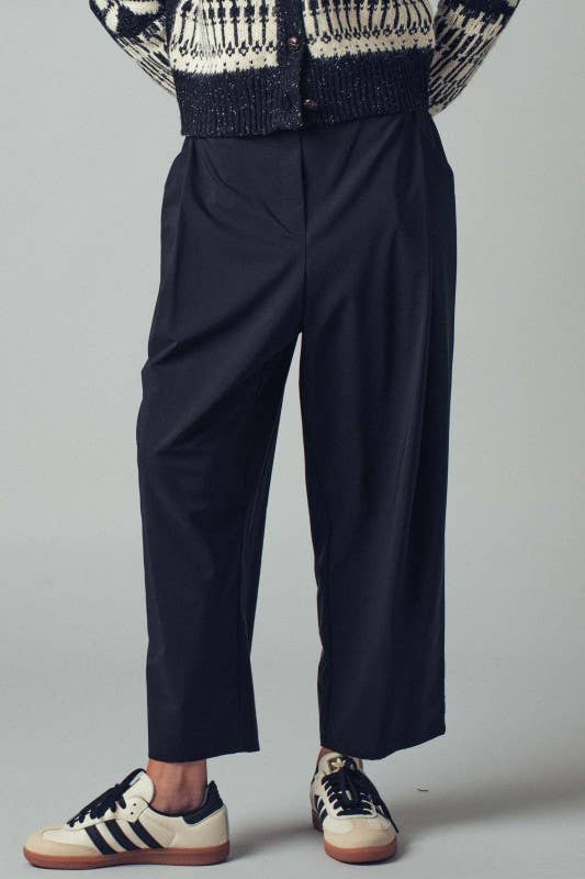 Wide-Leg Cropped Utility Pants: BLACK / S-2/M-2/L-2