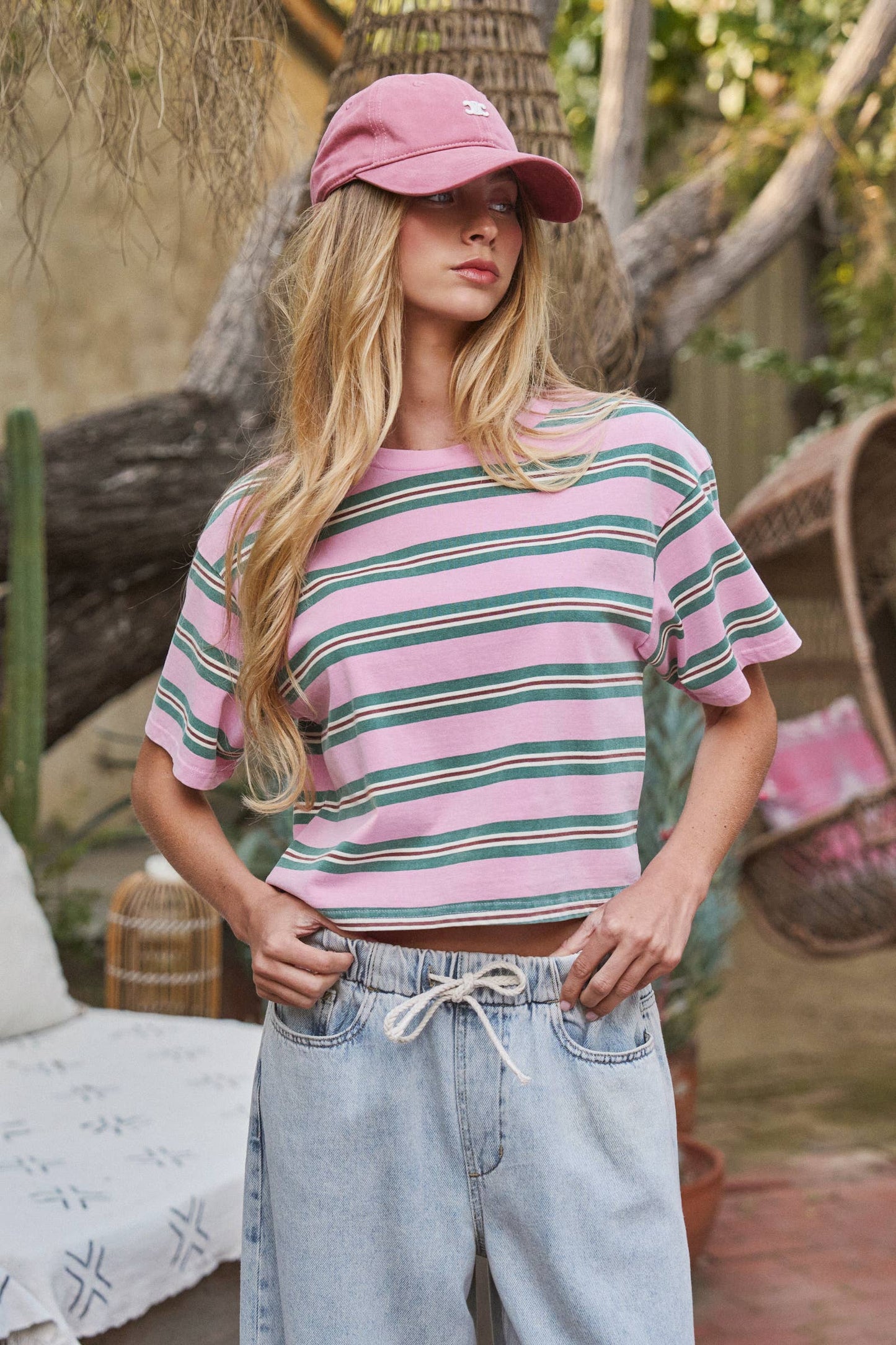 Vintage Washed Striped Tee