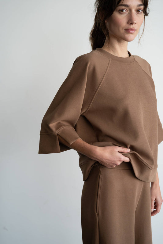Wide Leg Soft Pants, Camel