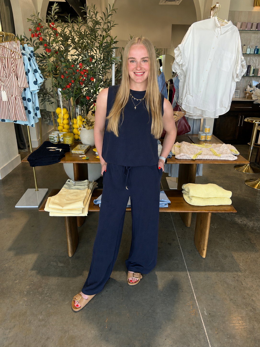 The Daydream Bubble Top, Navy