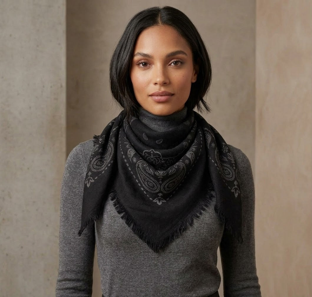 Grace Bandana Scarf -  Noir