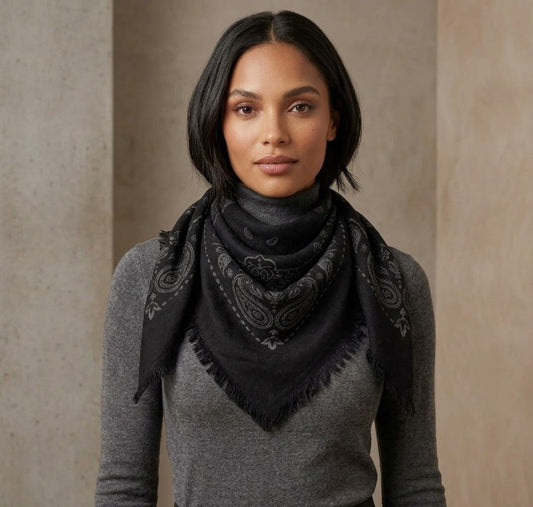 Grace Bandana Scarf -  Noir