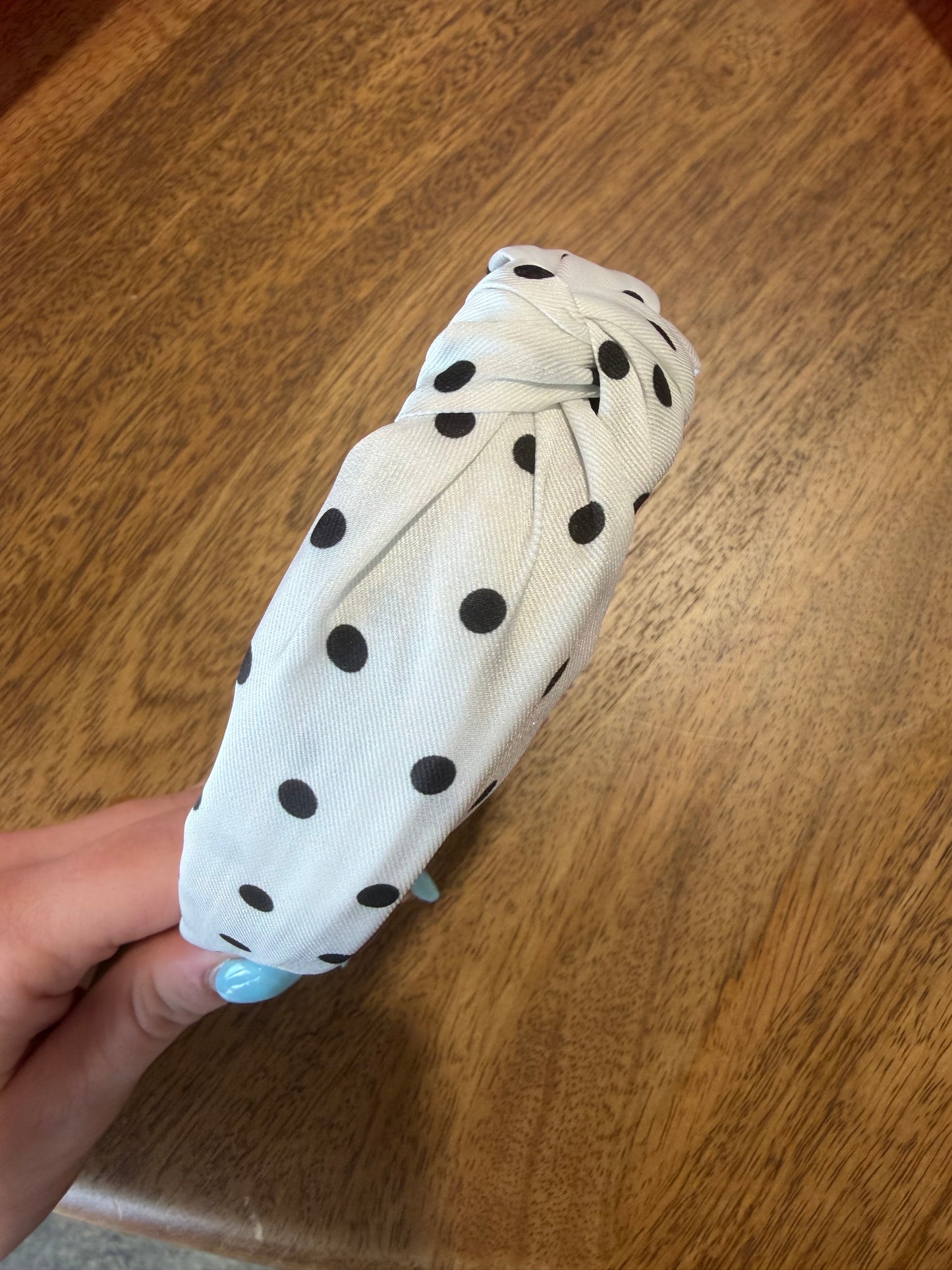 White Polka Dot Headband