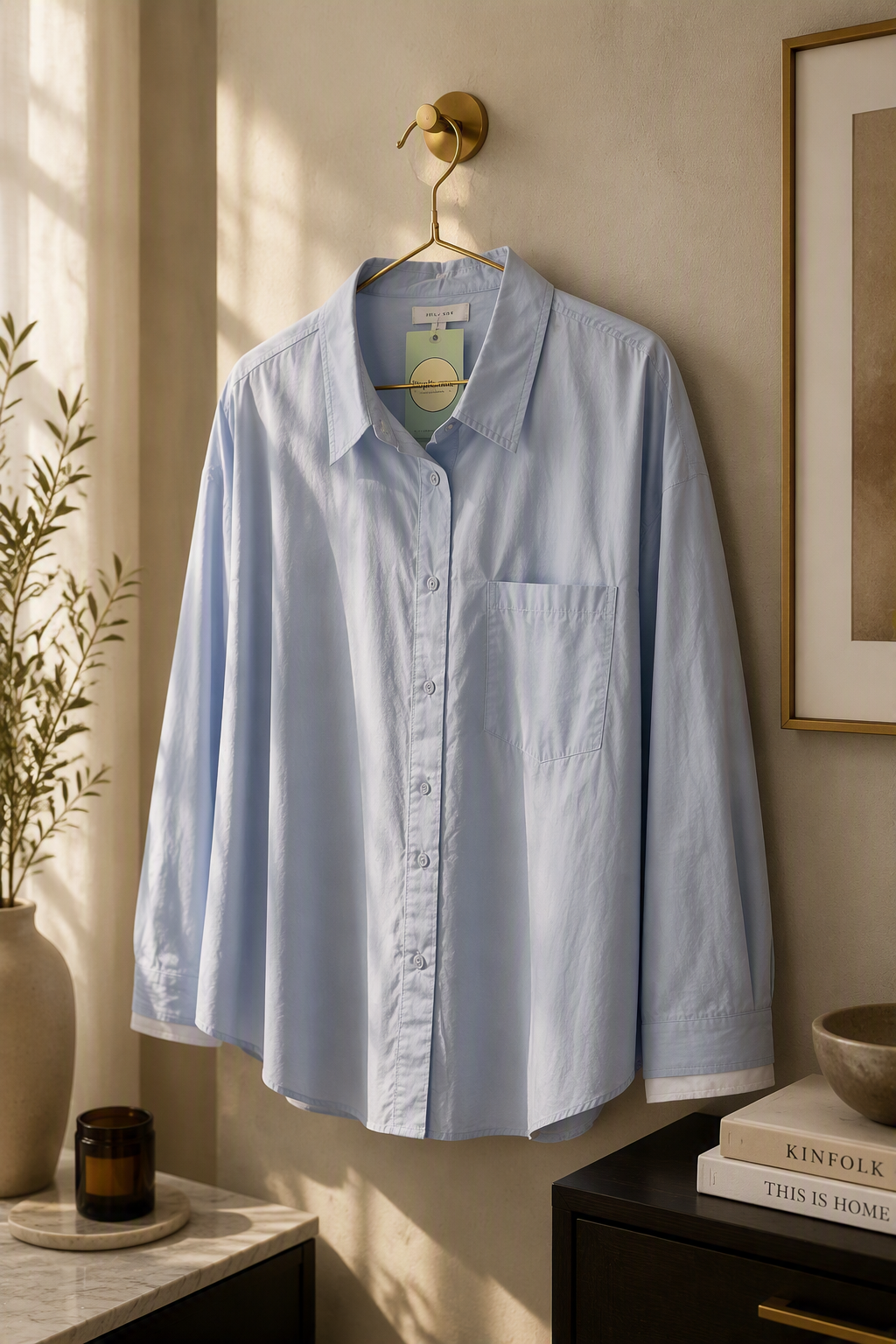 Button Up Dress Shirt- Light Blue