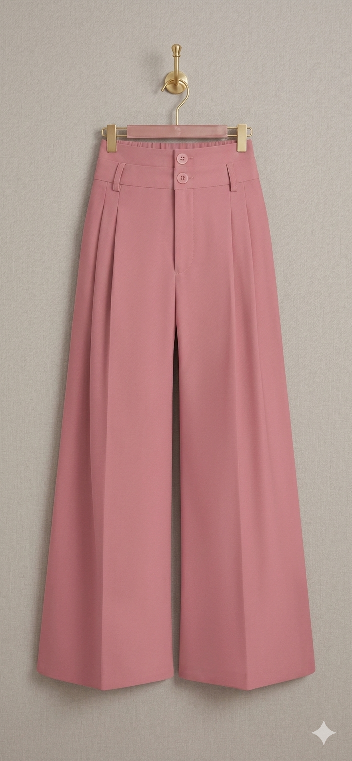 Wide Leg Palazzo Pant, Pink