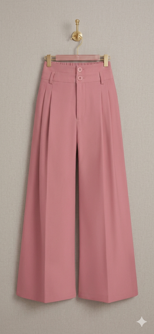 Wide Leg Palazzo Pant, Pink