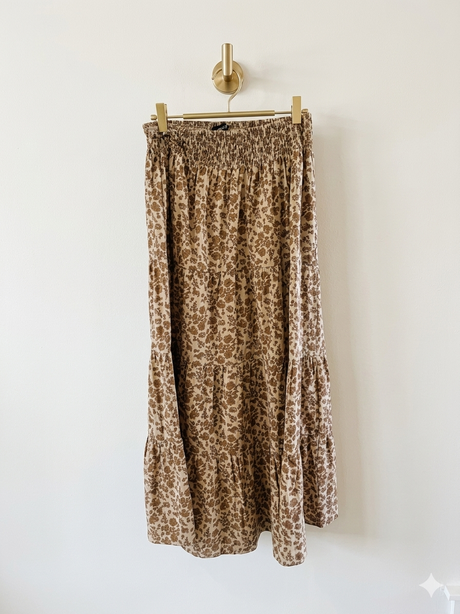 Floral Top and Tiered Skirt, Set