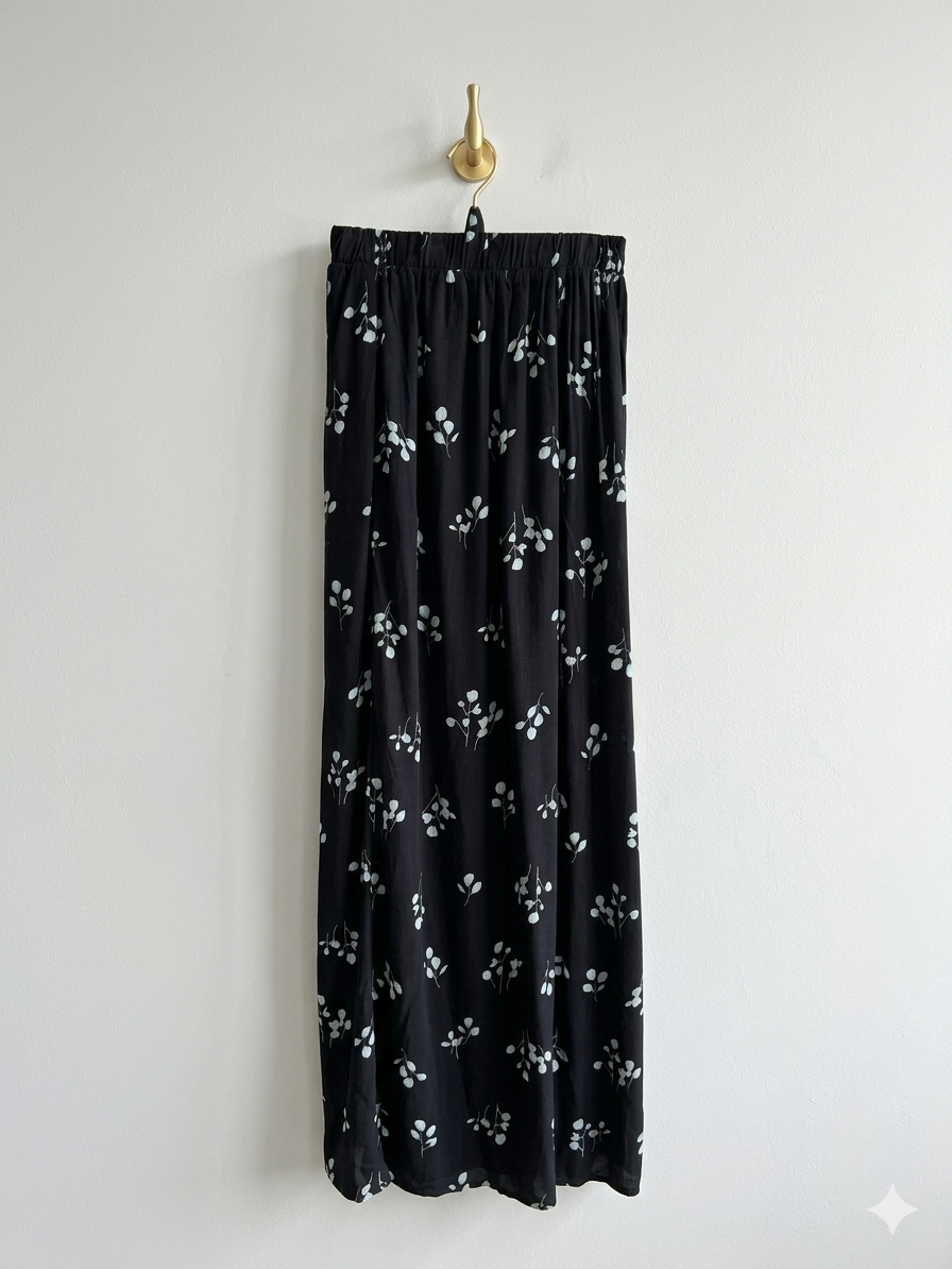 Montana Floral Pants- Black