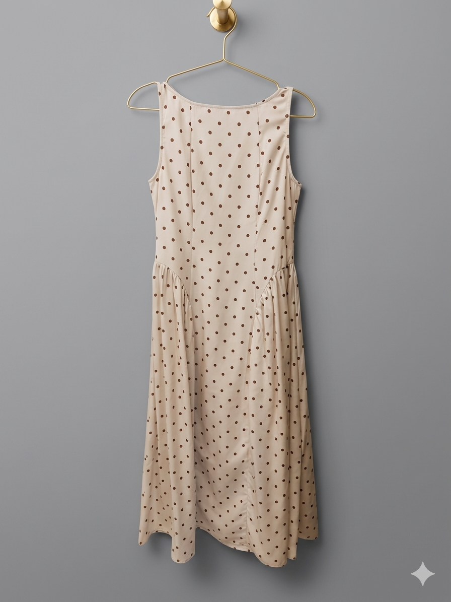 Polka Dot Dress, Natural