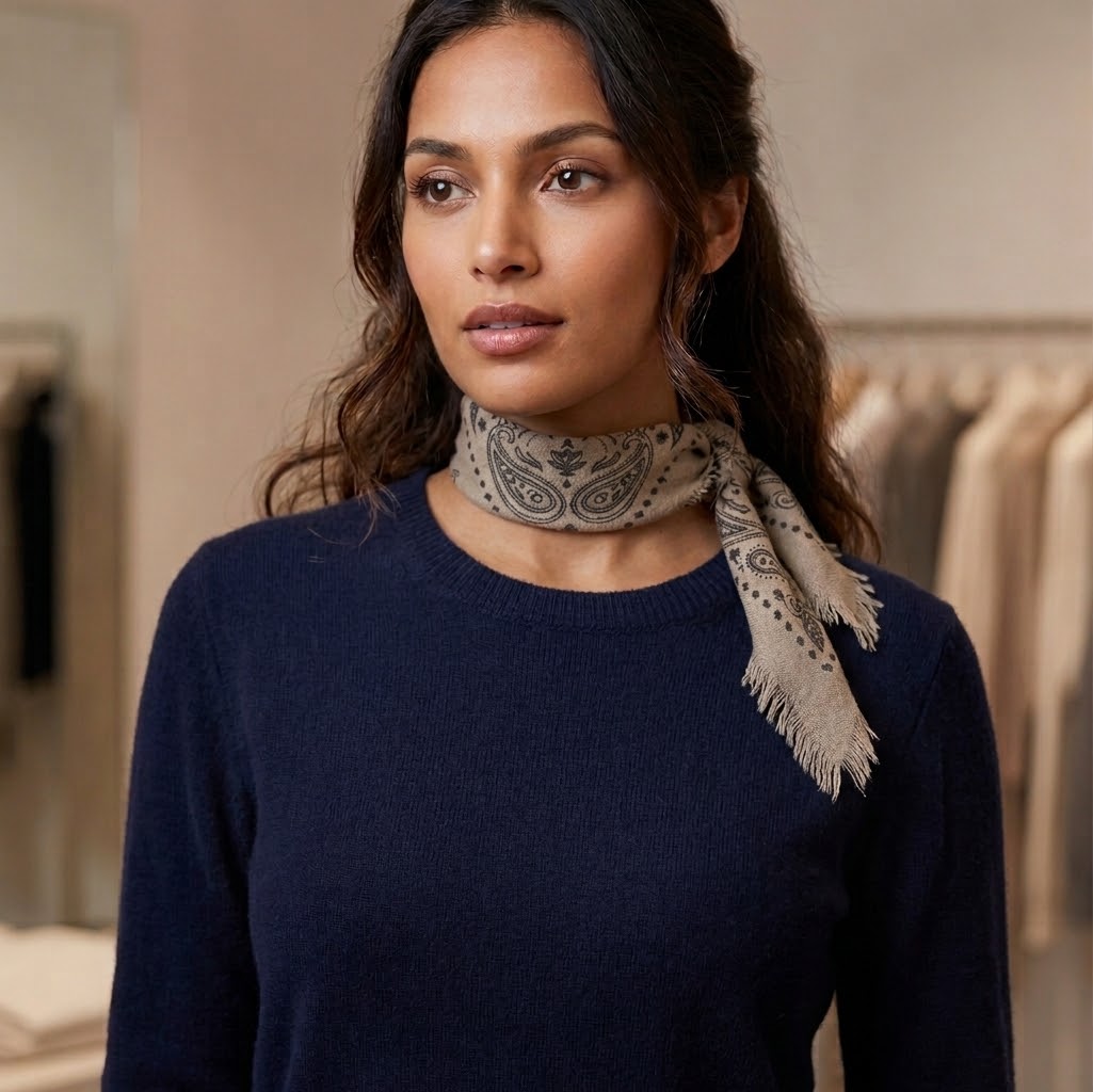 Grace Bandana Scarf - Taupe