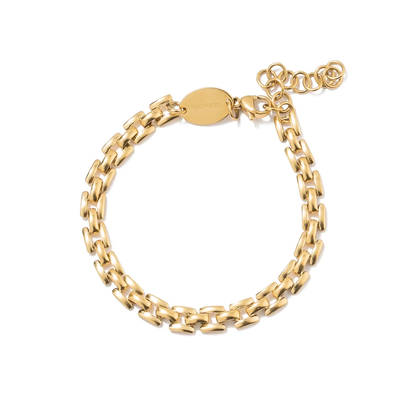 Squared Chain Bracelet, Gold