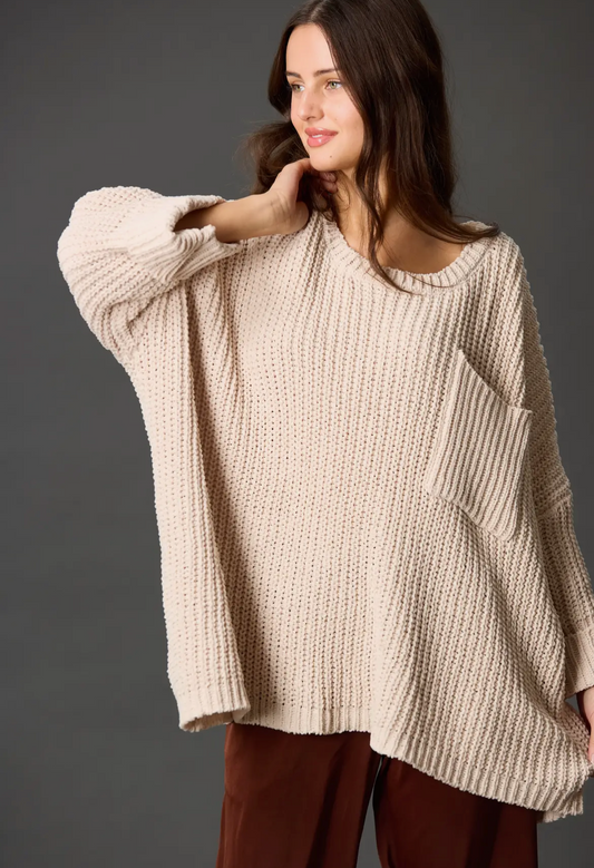 Oversized Sweater, Cream