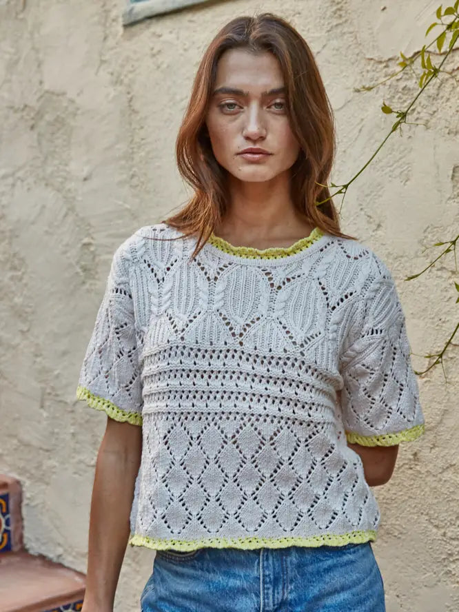 The Monroe Open Knit Sweater