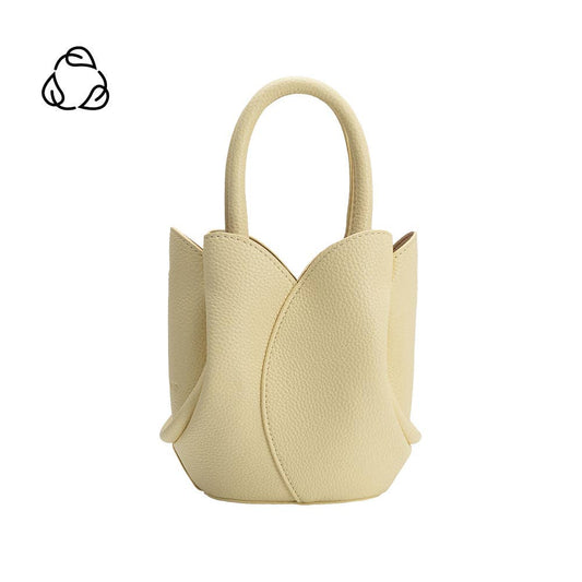 Tulip Mini Yellow Recycled Vegan Leather Top Handle Bag