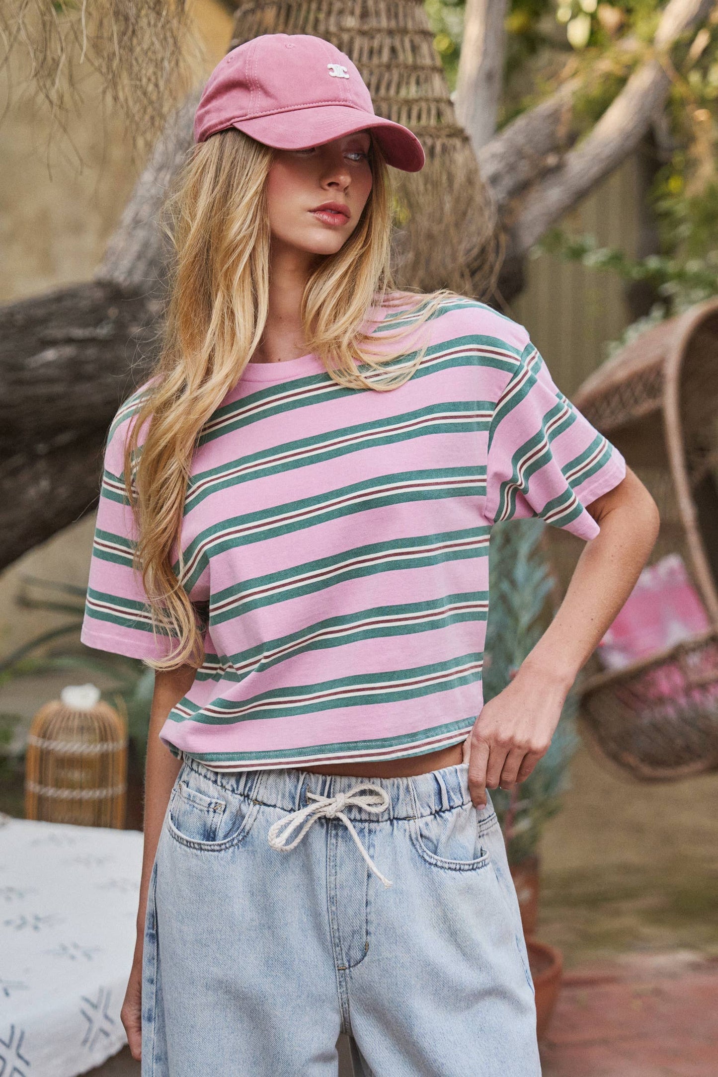 Vintage Washed Striped Tee