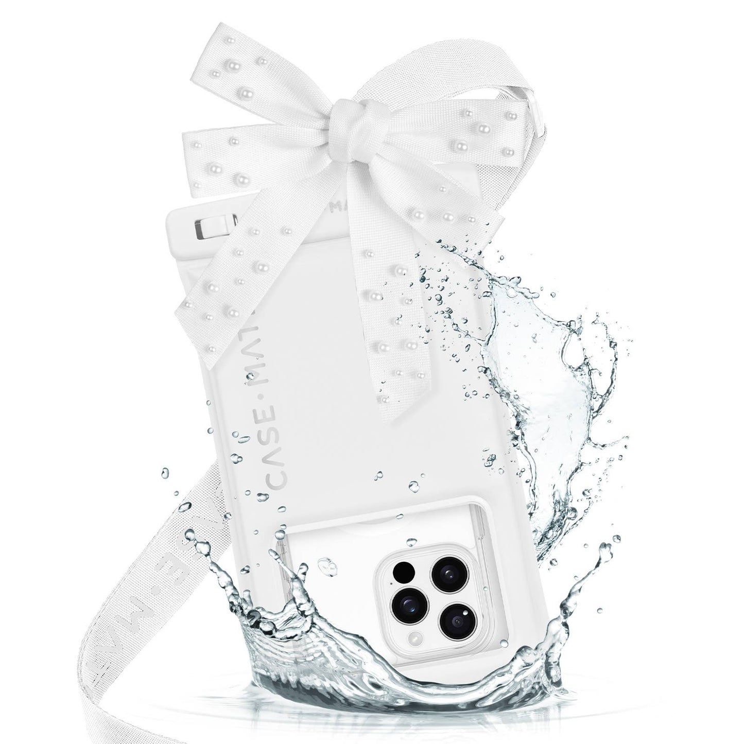 Ivory Pearl Bow Pouch