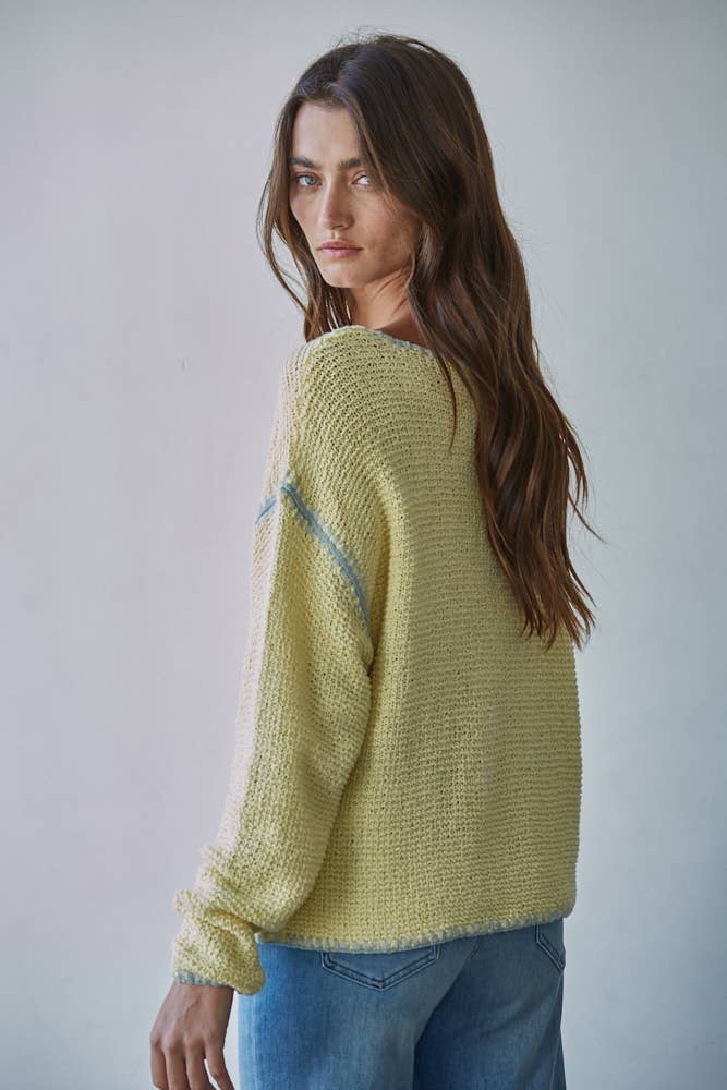 Knit Sweater Stitch, Yellow