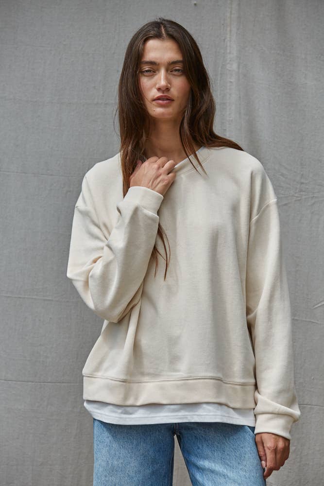 The Weekend Crew Neck Sweatshirt, Clay