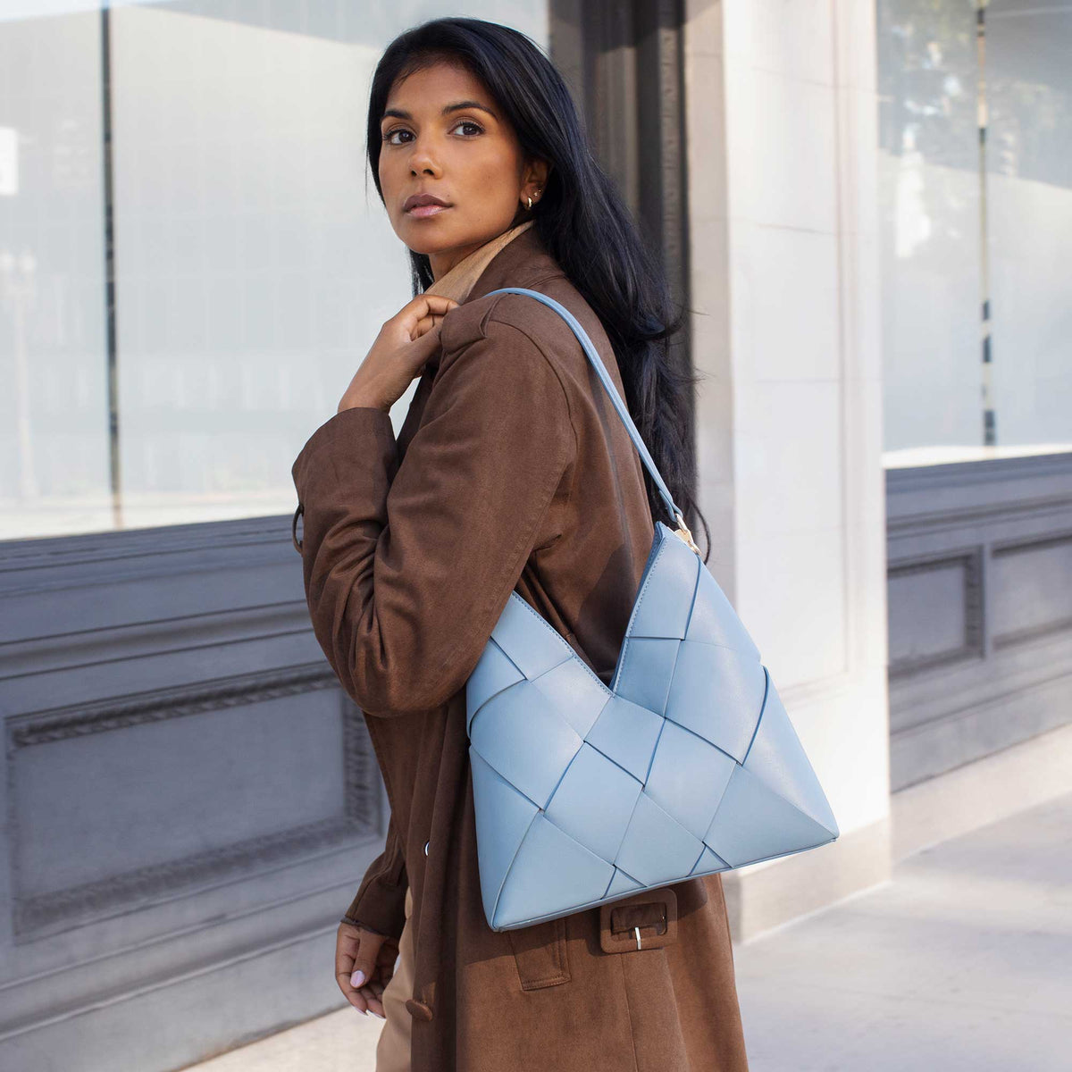 Phaedra Vegan Shoulder Bag - Espresso