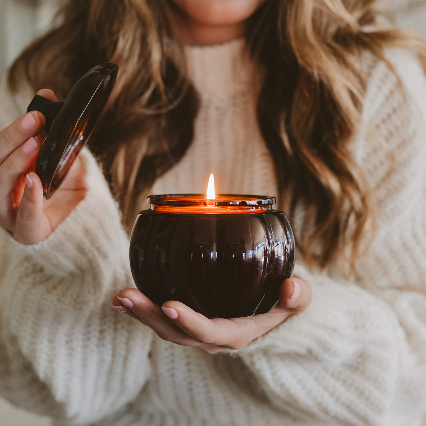Fall Candle, Pumpkin Jar, Brown