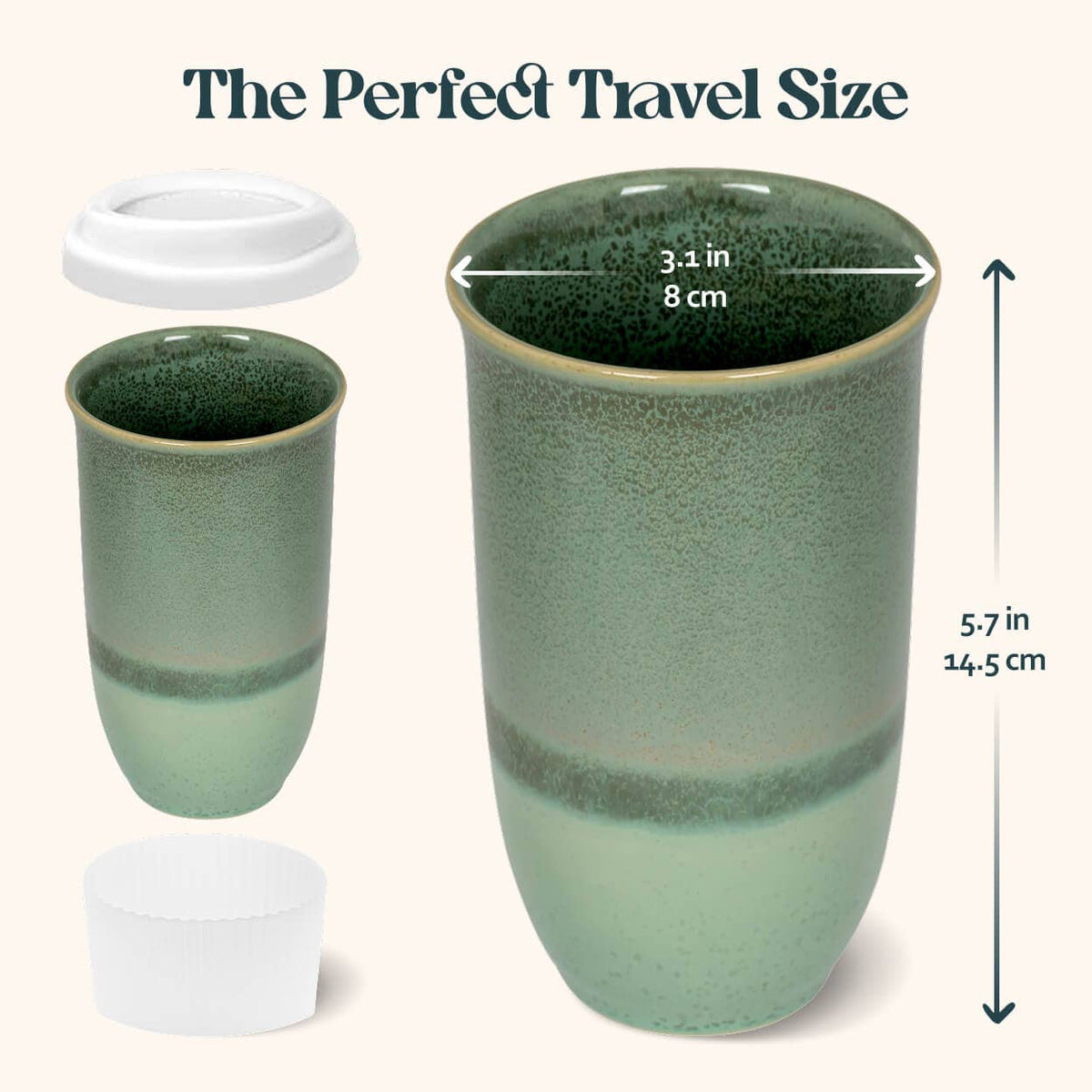Emerald Ceramic Travel Mug – 16oz