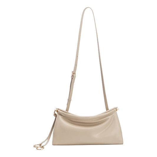 Amaya Leather Shoulder Bag,Bone