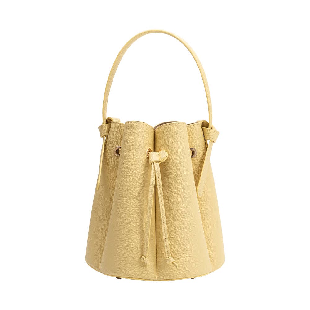 Laguna Yellow Recycled Vegan Leather Top Handle
