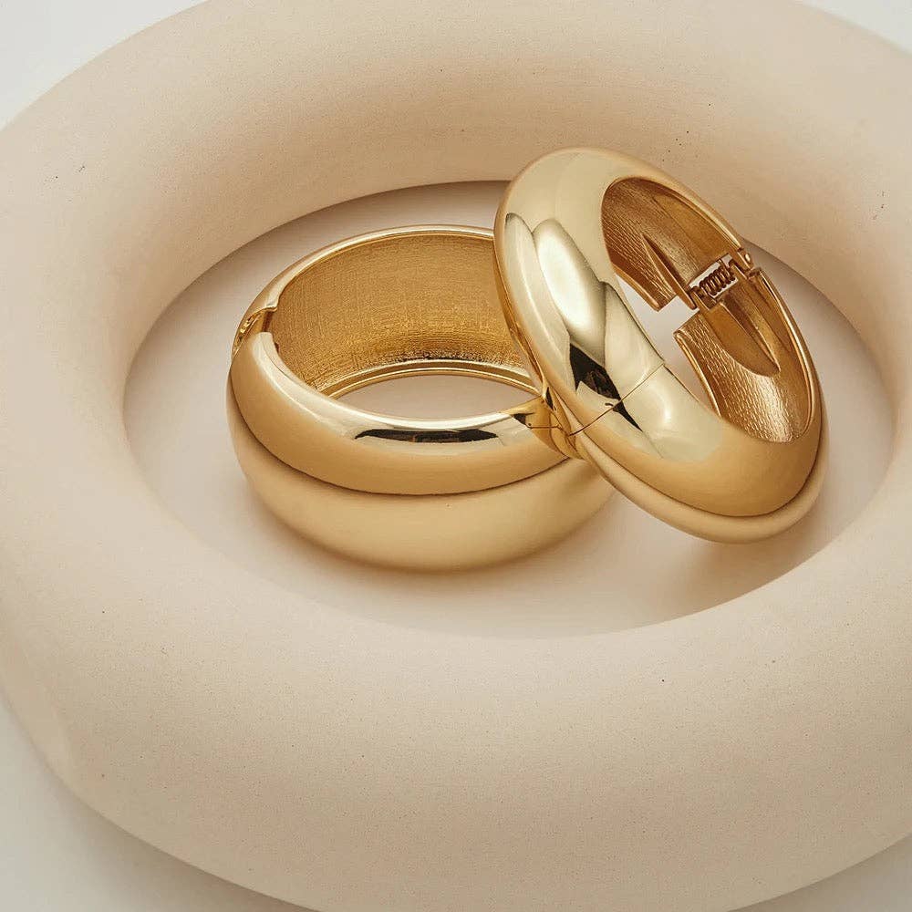 Roxy Statement Bangle, Gold