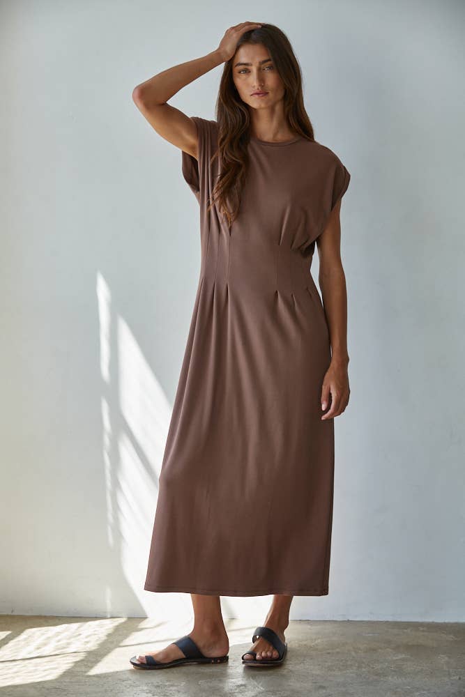 Jersey Midi Dress, Chocolate