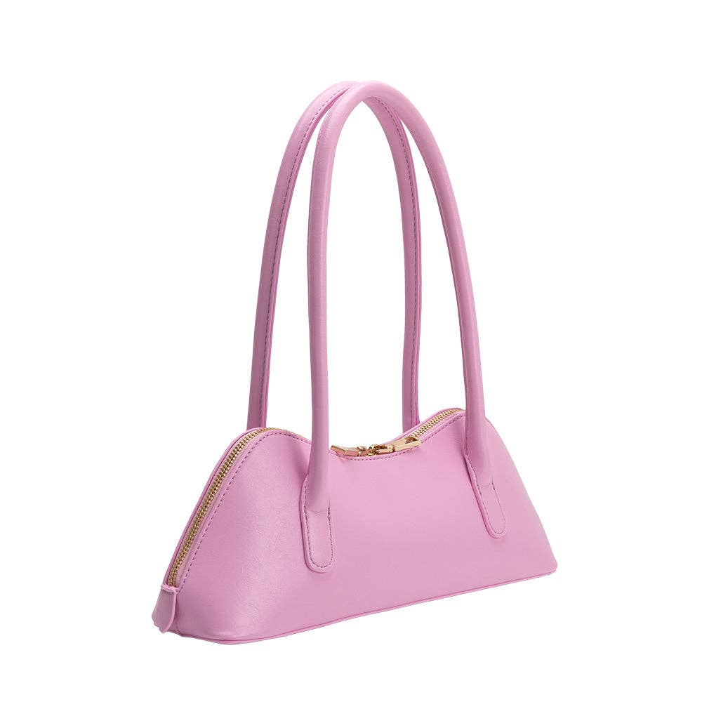 Dakota Vegan Leather Shoulder Bag,Pink