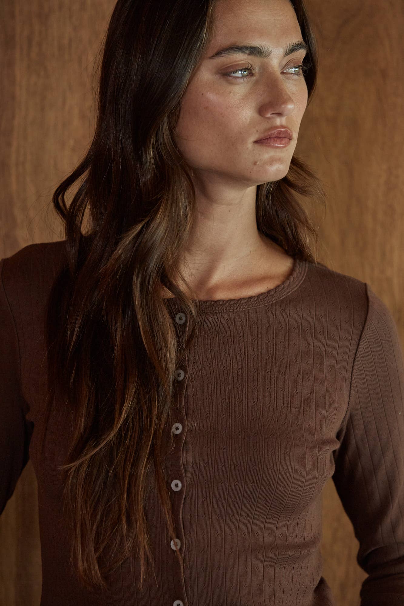 Pointelle Button Down Cardigan