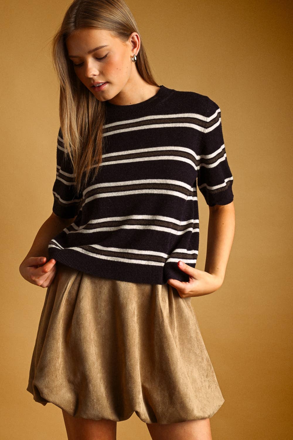 Stripe Weekender Sweater - NAVY